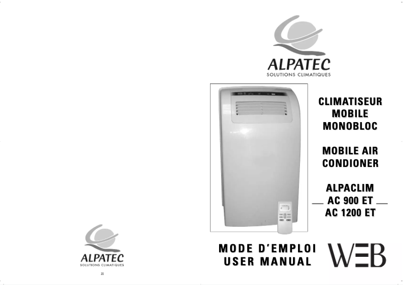 Imagen de la primera página del manual del dispositivo AC 900 ET