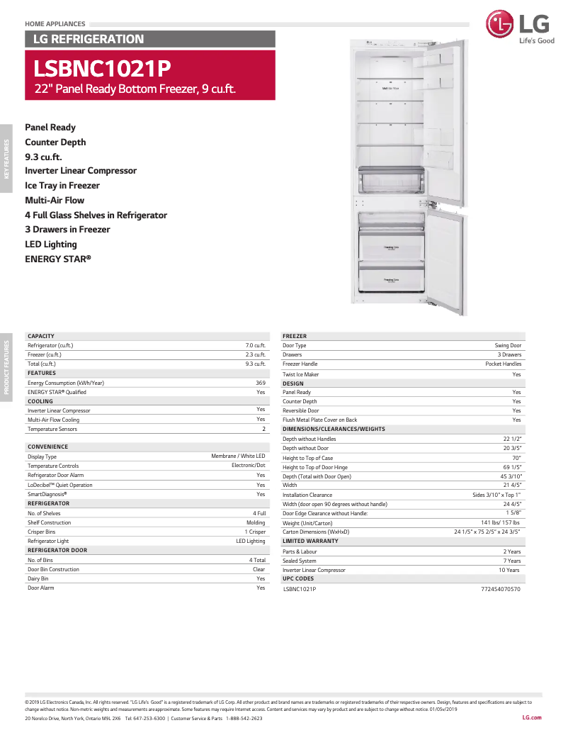 Imagen de la primera página del manual del dispositivo LSBNC1021P