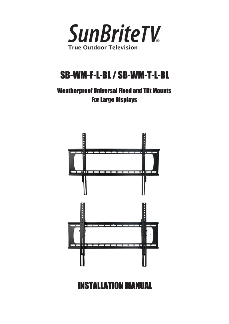 Página nº 1 - Manual de usuario SunBriteTV SB-WM-F-L-BL