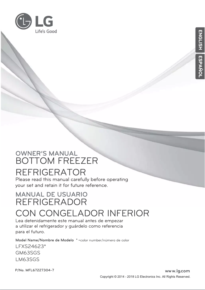 Imagen de la primera página del manual del dispositivo GM63SGS