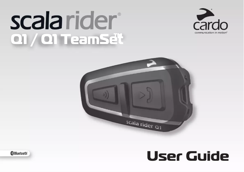 Imagen de la primera página del manual del dispositivo Scala Rider Q1
