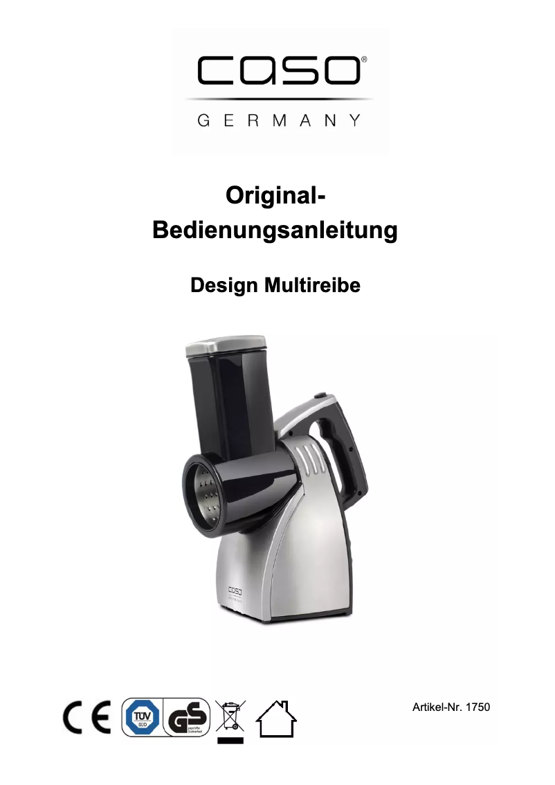 Página 1 del manual Manual de usuario Caso 01750