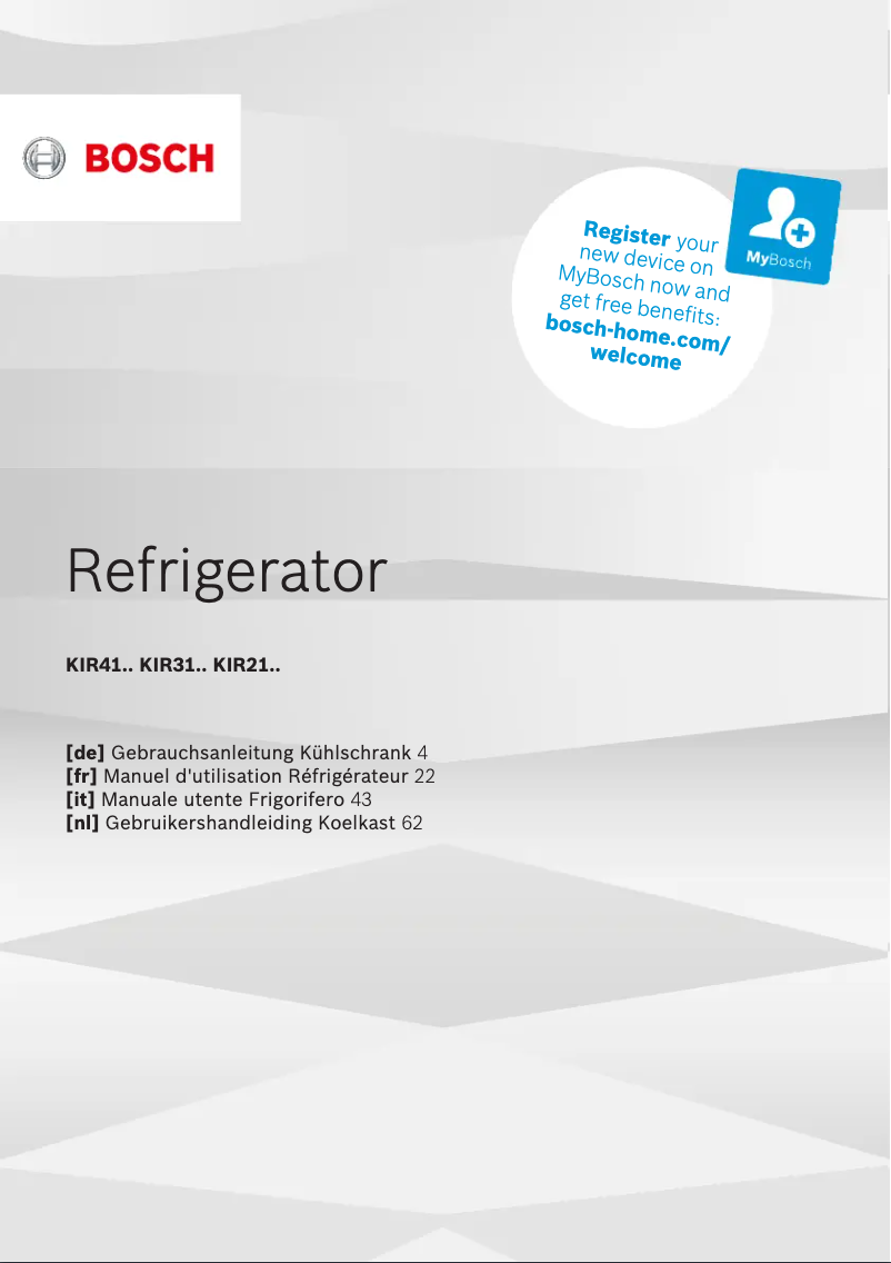 Imagen de la primera página del manual del dispositivo KGH31VFE0