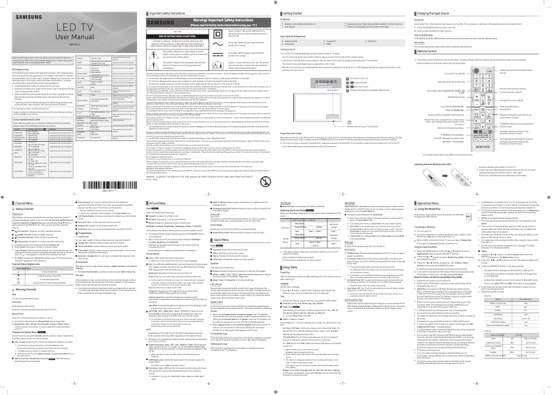 Página 1 del manual Manual de usuario Samsung UA49N5000A