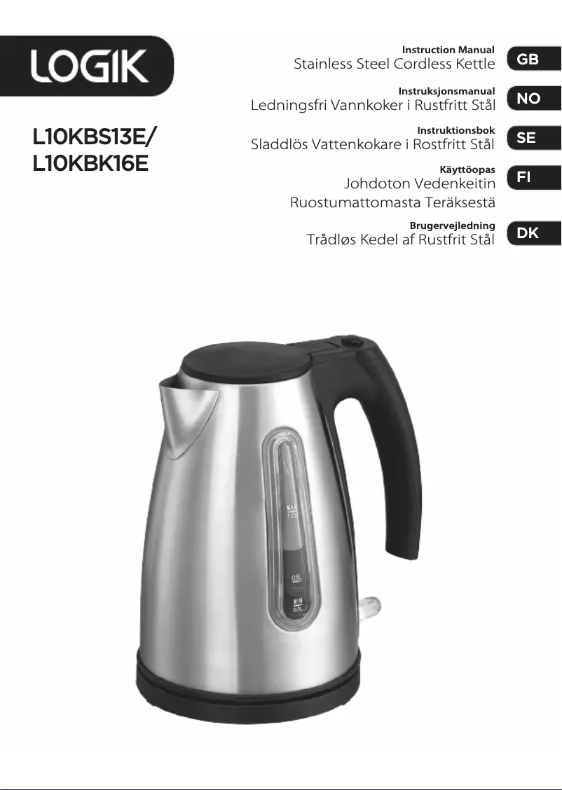 Imagen de la primera página del manual del dispositivo L10KBK16E