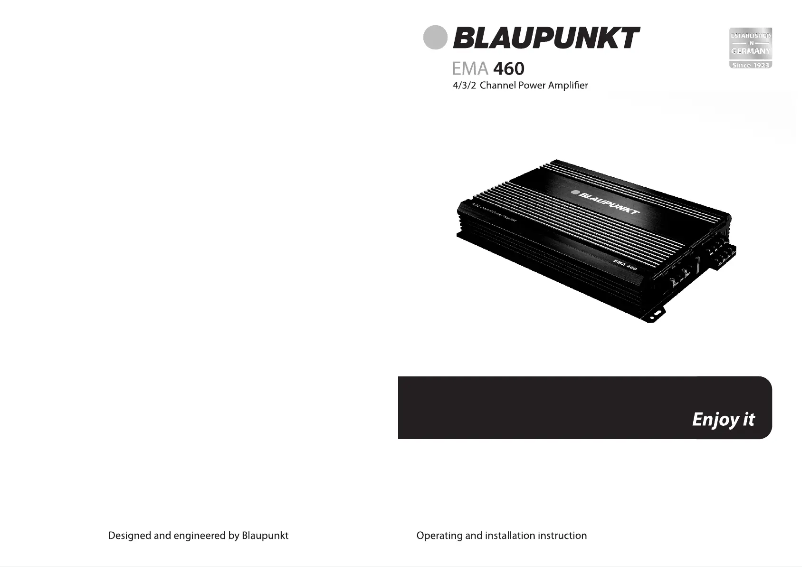 Imagen de la primera página del manual del dispositivo EMA 460