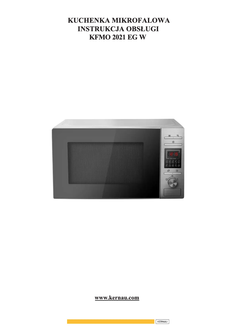 Imagen de la primera página del manual del dispositivo KFMO 2021 EG W