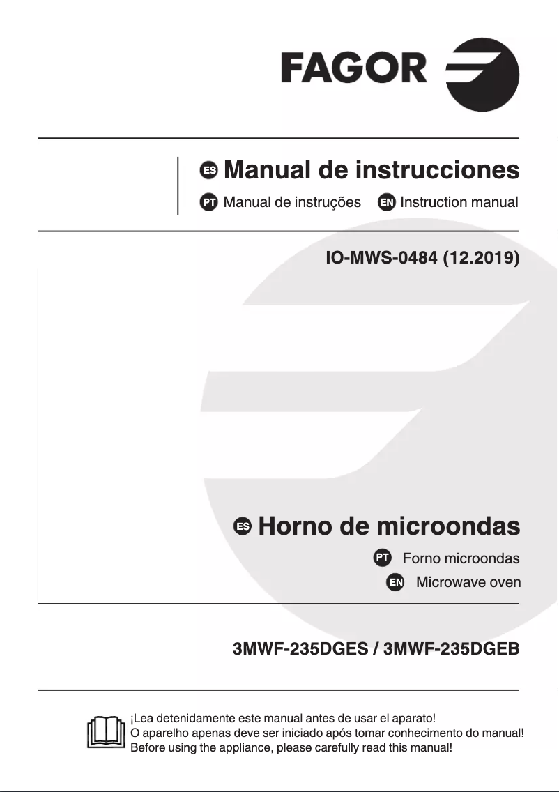 Página 1 del manual Manual de usuario Fagor 3MWF-235DGES