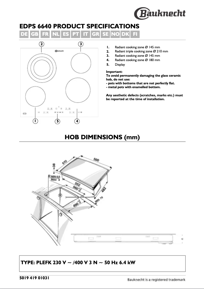 Imagen de la primera página del manual del dispositivo EDPS 6640 IN