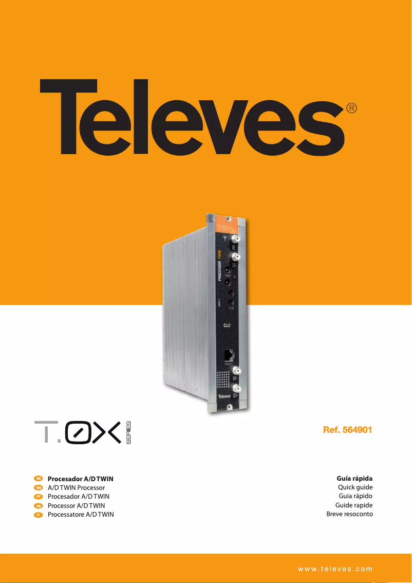 Imagen de la primera página del manual del dispositivo T.0X A/D 564901