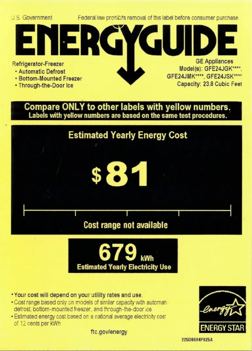 Imagen de la primera página del manual del dispositivo GFE24JGKBB