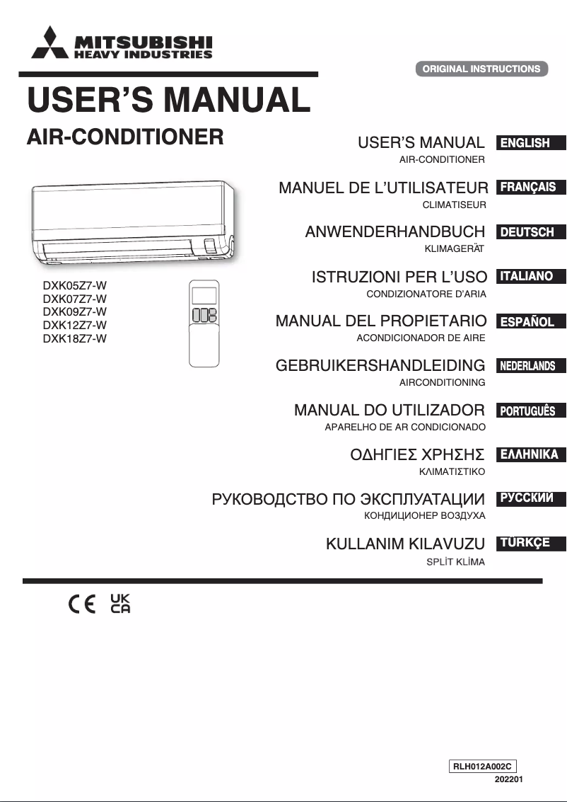 Imagen de la primera página del manual del dispositivo DXK09Z7-W