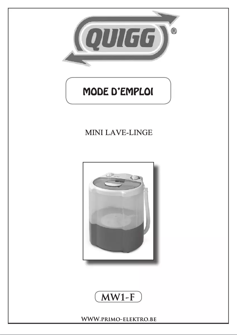 Página 1 del manual Manual de usuario Quigg MW1-F