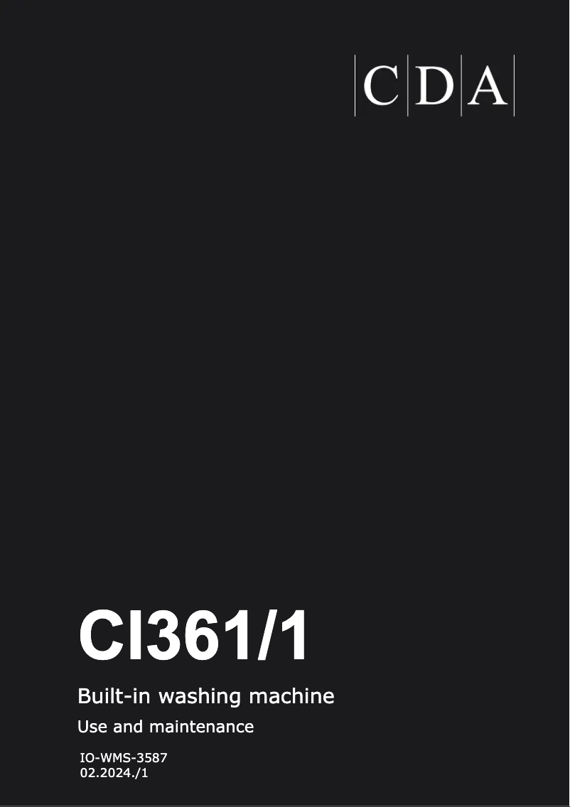 Página 1 del manual Manual de usuario CDA CI361