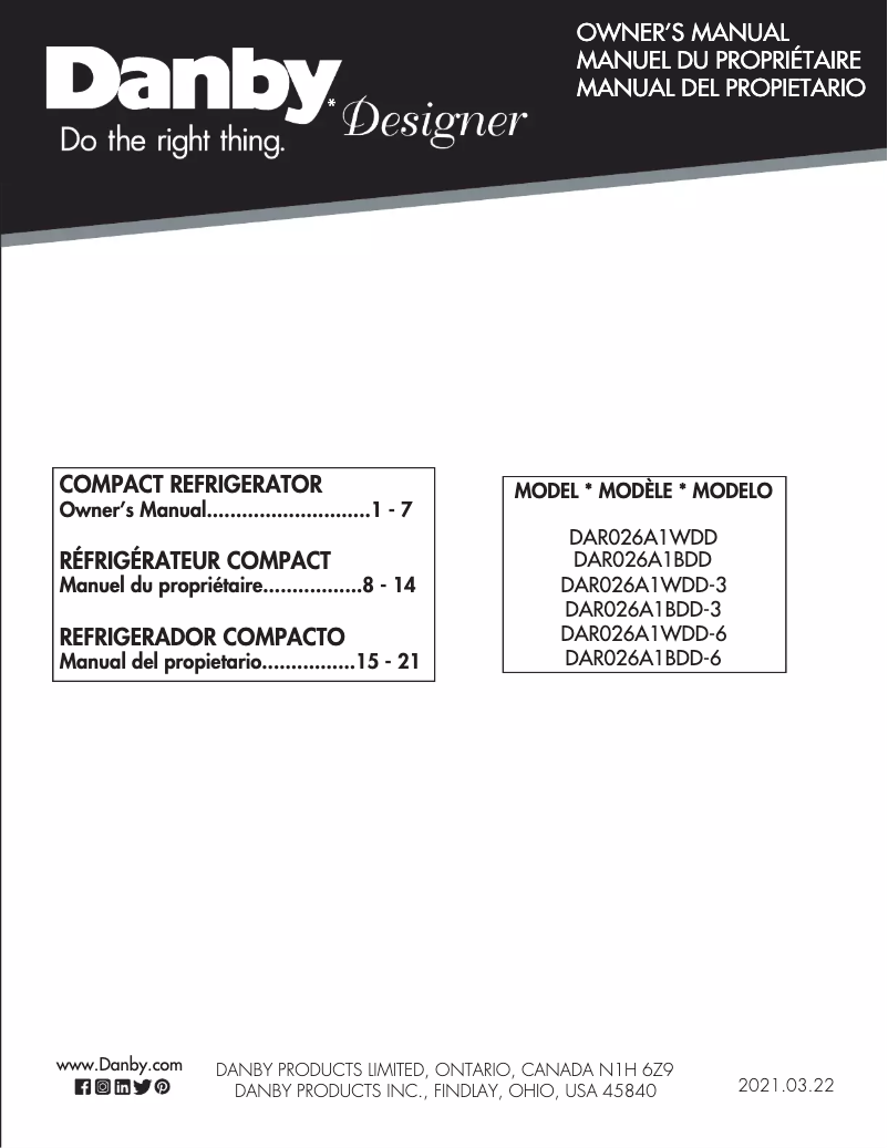 Imagen de la primera página del manual del dispositivo DAR026A1BDD-6
