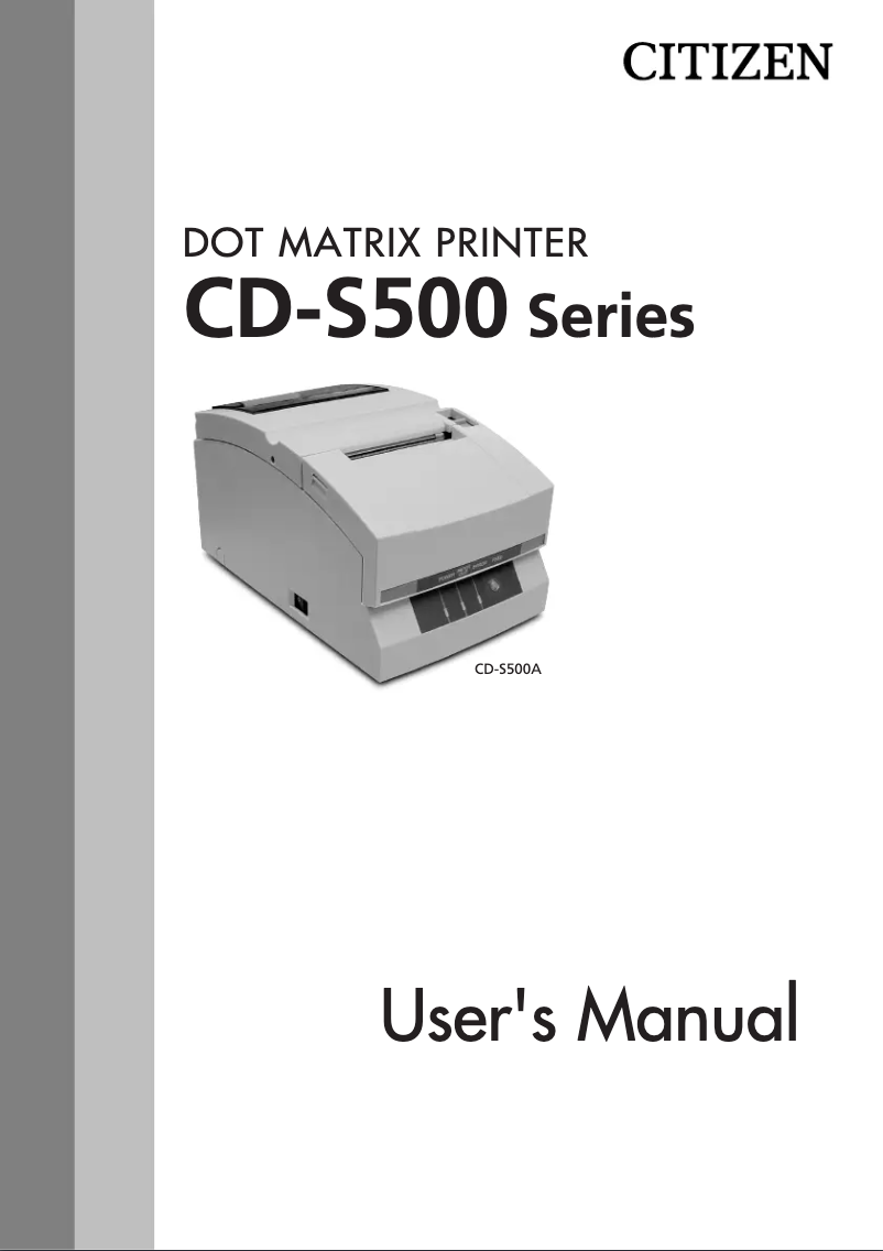 Imagen de la primera página del manual del dispositivo CD-S500