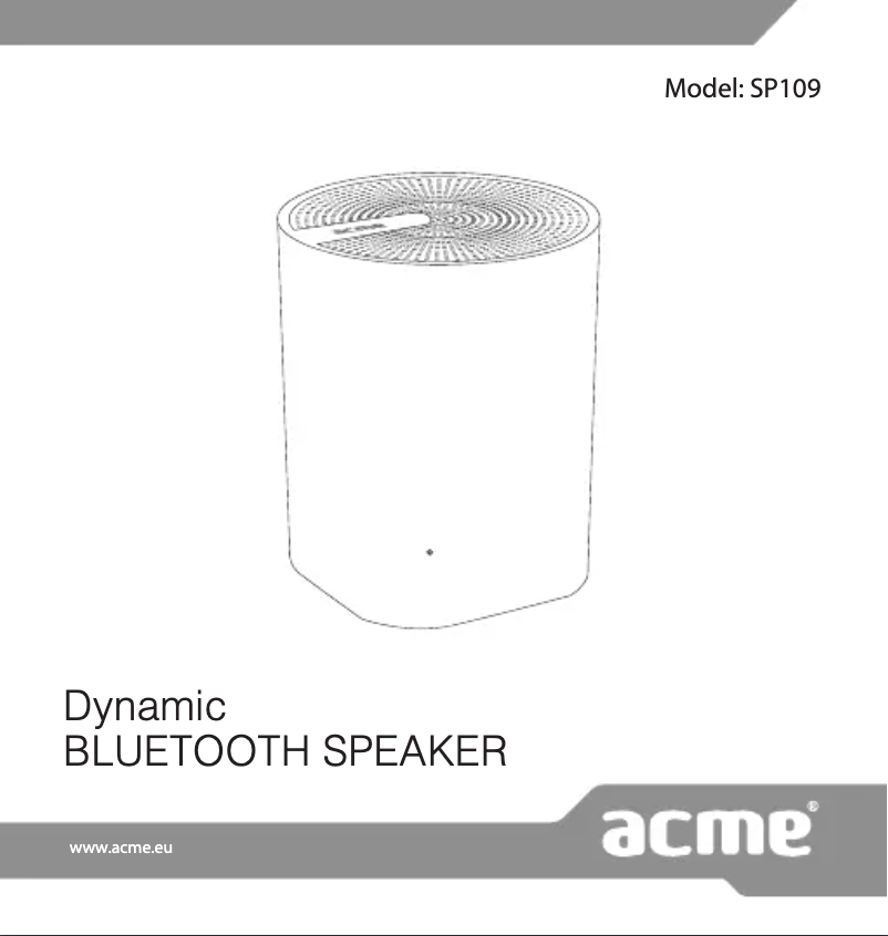 Página nº 1 - Manual de usuario Acme SP109