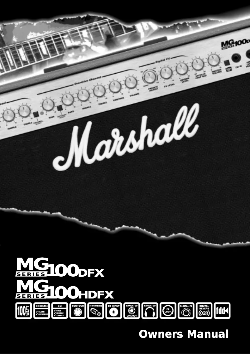 Página nº 1 - Manual de usuario Marshall MG100DFX