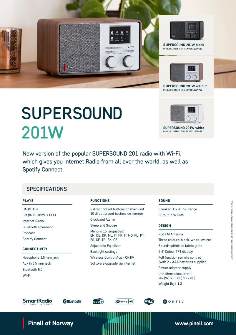 Imagen de la primera página del manual del dispositivo Supersound 201W
