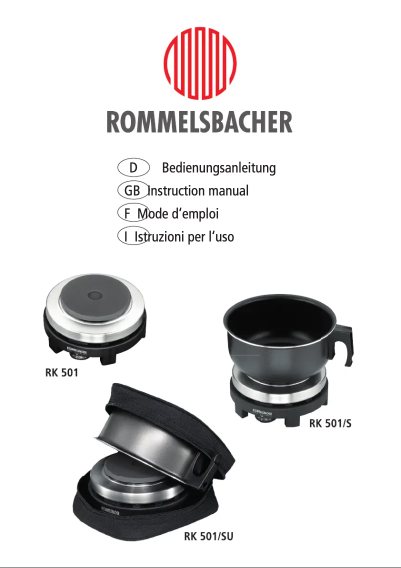Página nº 1 - Manual de usuario Rommelsbacher RK 501