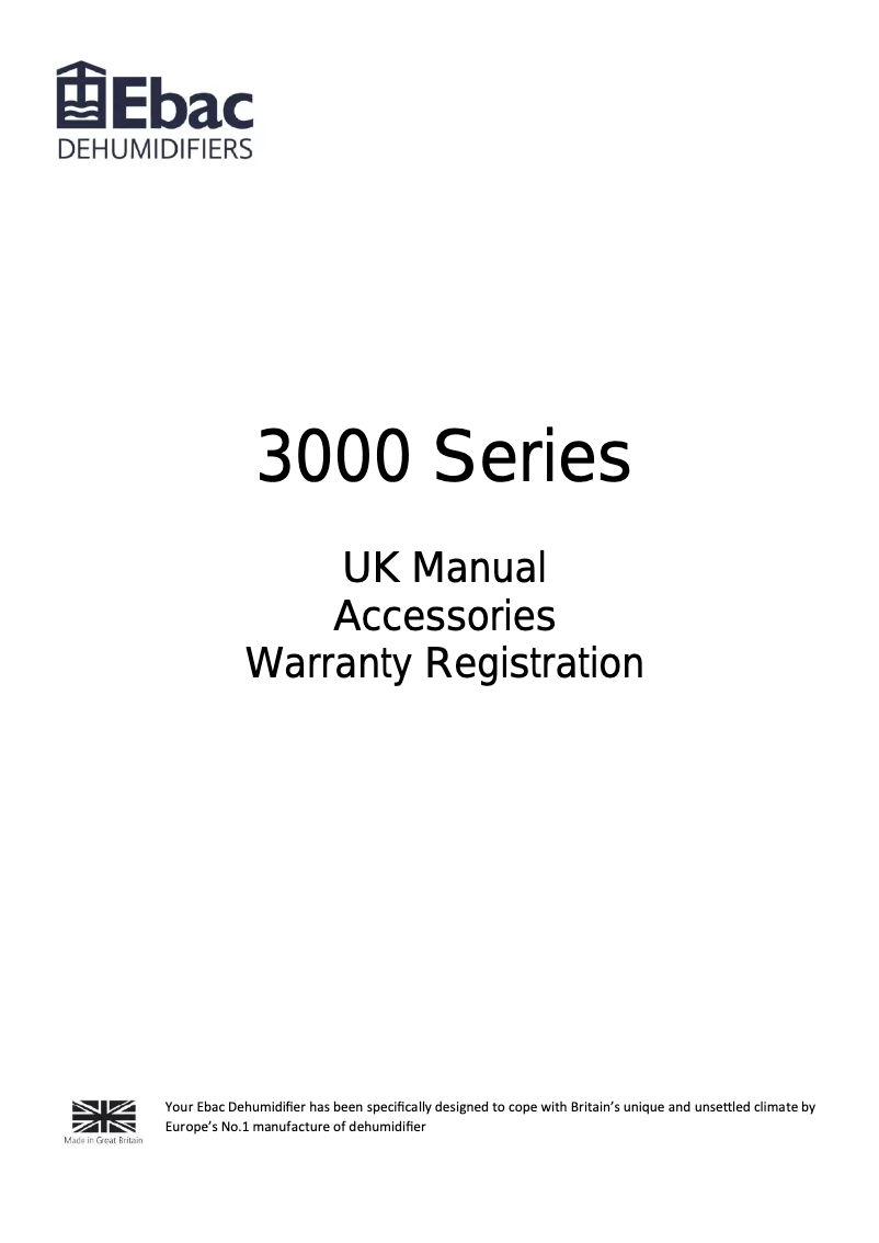 Página 1 del manual Manual de usuario Ebac 3650e