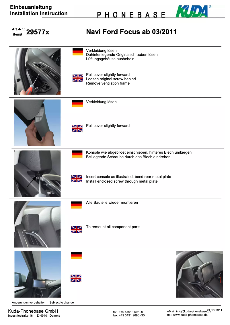 Página 1 del manual Manual de usuario Kuda 295775