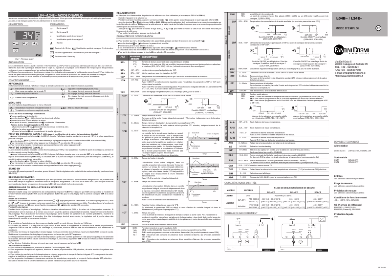 Página 1 del manual Manual de usuario Fantini Cosmi L24EM2