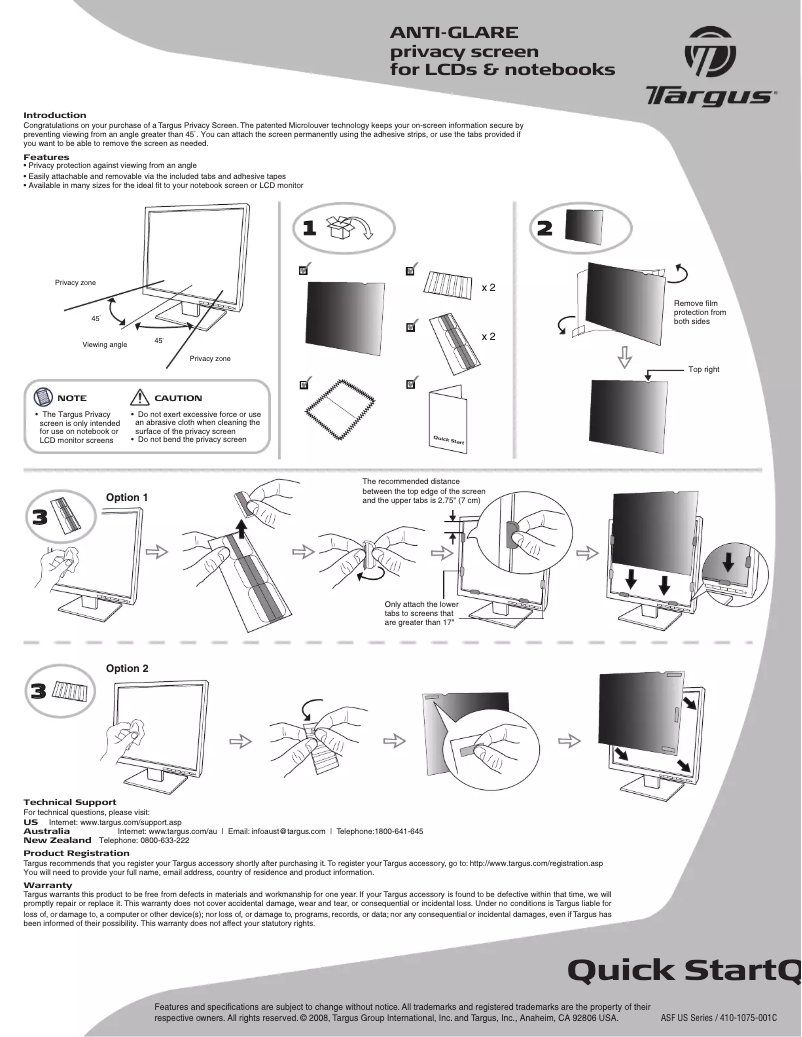 Página 1 del manual Manual de usuario Targus ASF236W9USZ