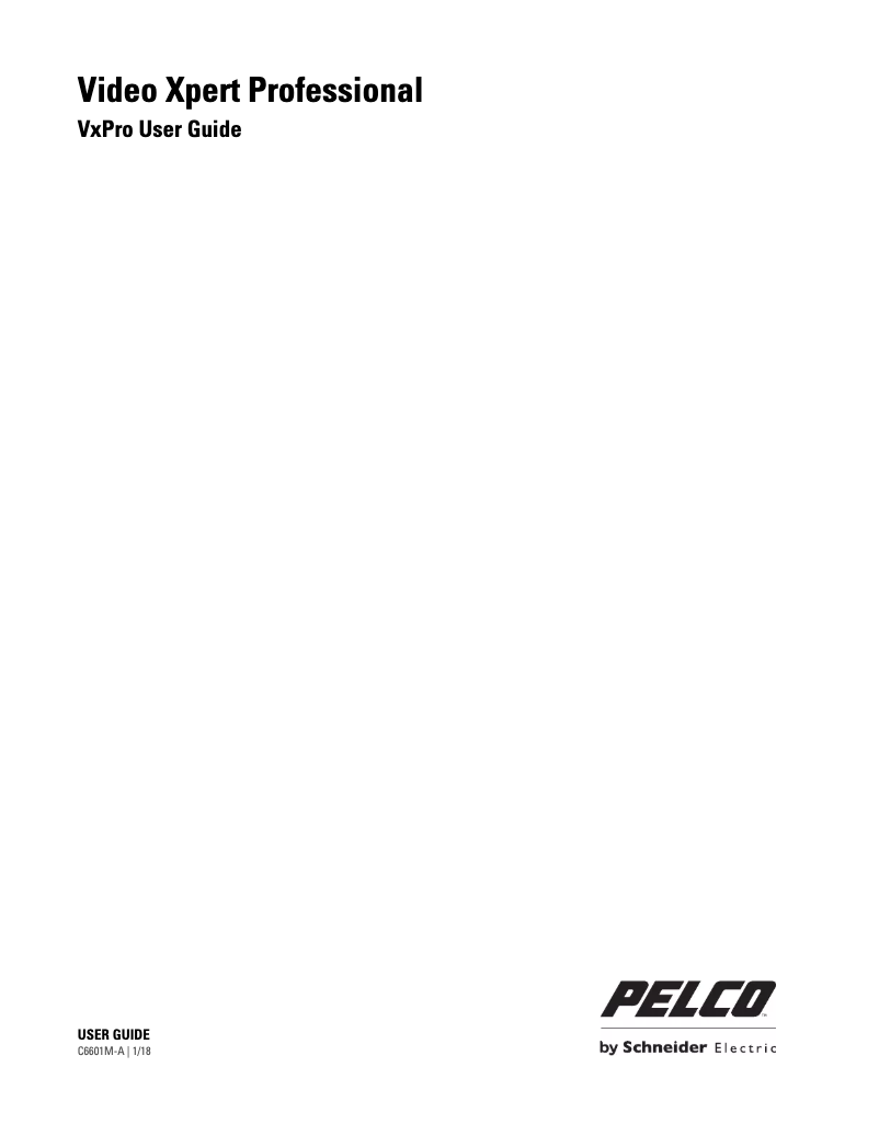 Imagen de la primera página del manual del dispositivo VideoXpert Professional VXP-P-28-6-S