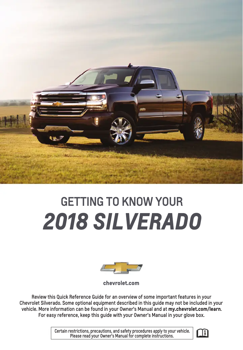 Página 1 del manual Guía de inicio rápido Chevrolet Silverado 2500 HD (2018)