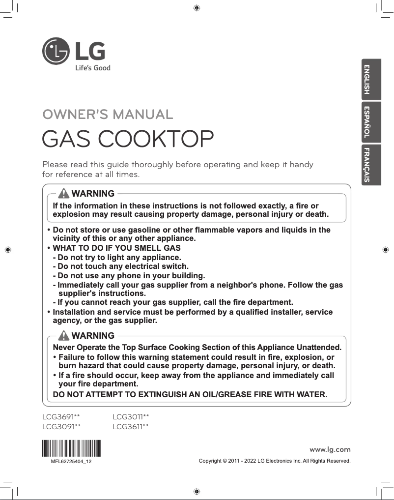 Página nº 1 - Manual de usuario LG LCG3011ST