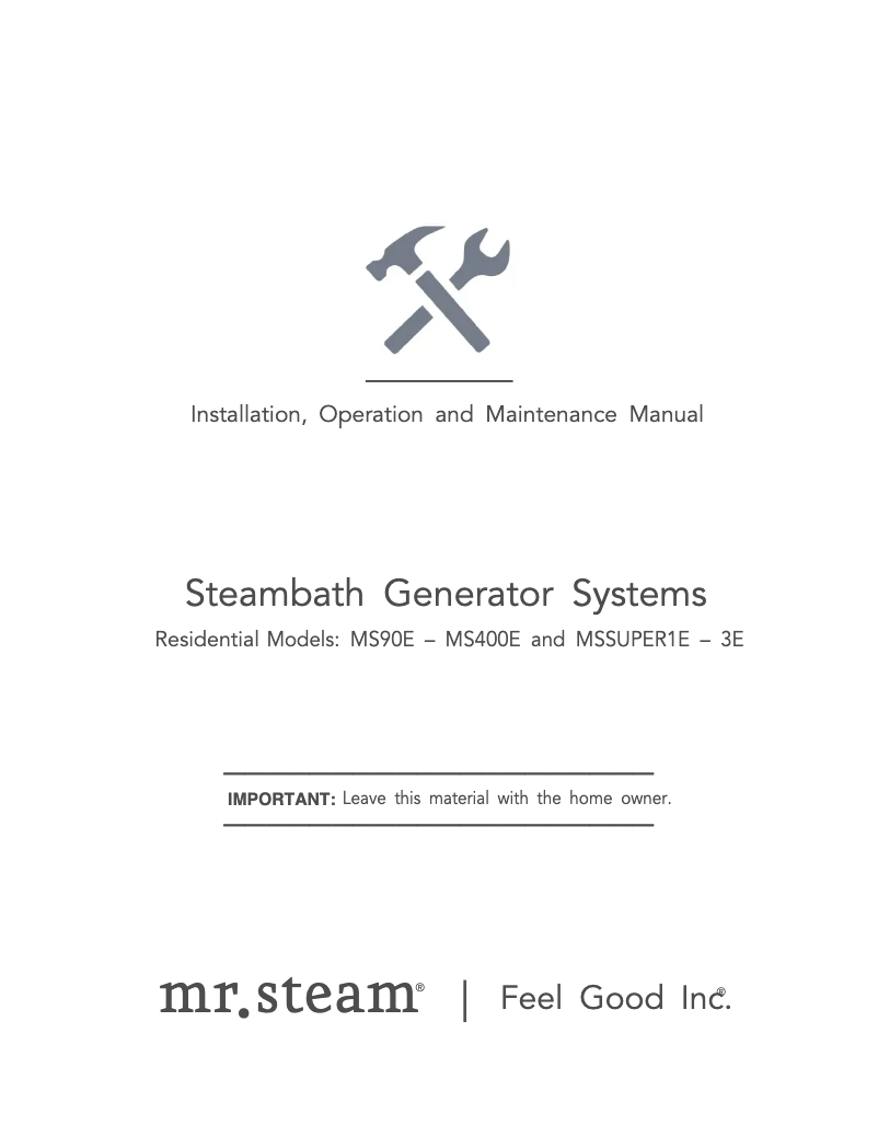 Página 1 del manual Manual de usuario Mr Steam MS225E