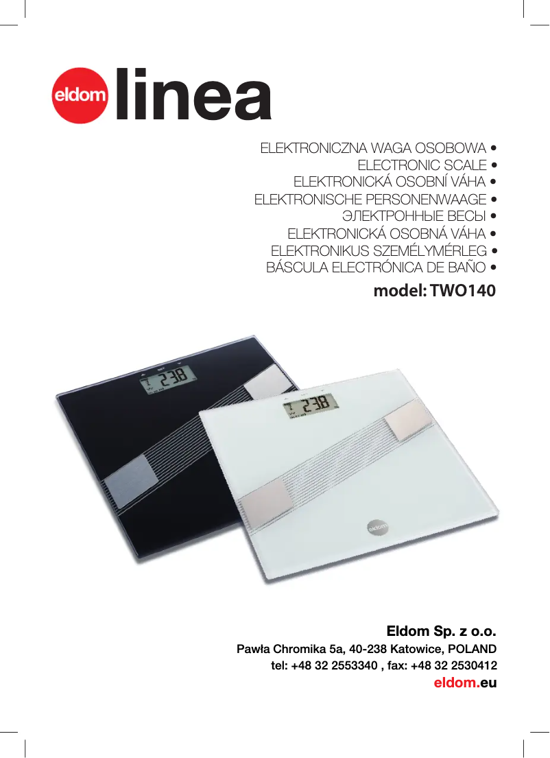 Página 1 del manual Manual de usuario Eldom Linea TWO140