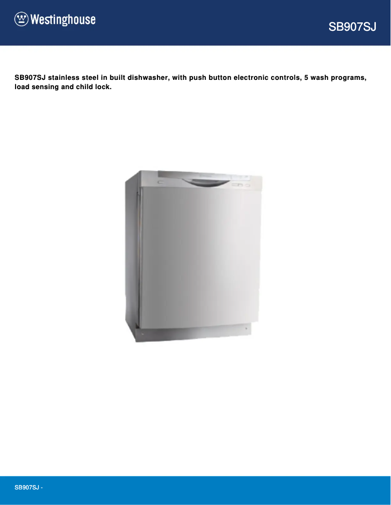 Imagen de la primera página del manual del dispositivo SB907SJ