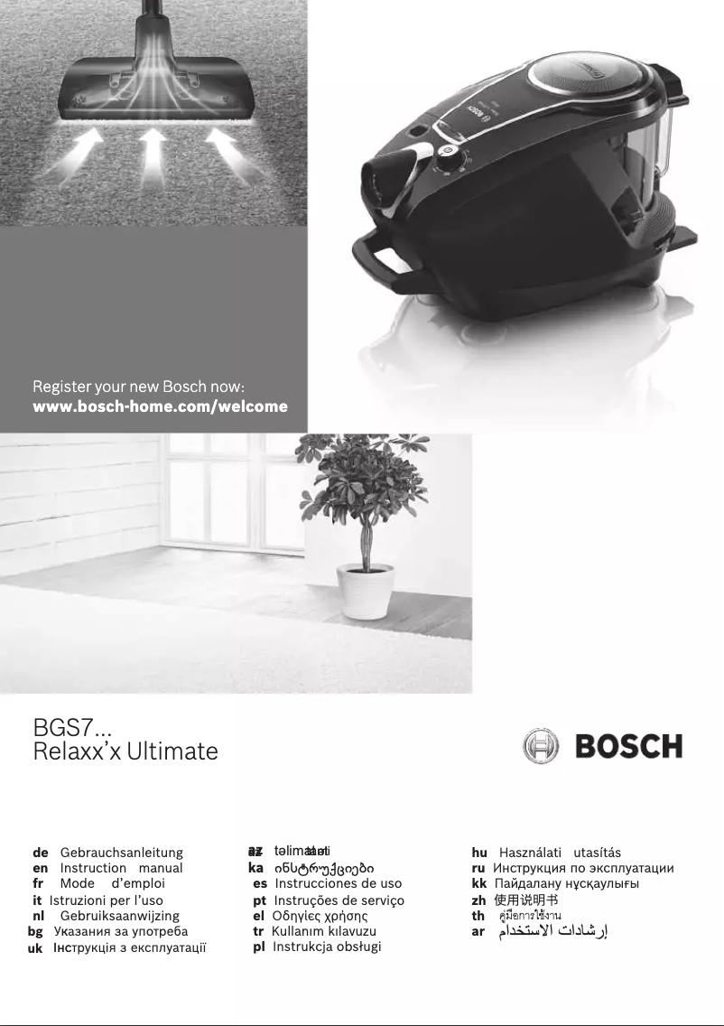 Página 1 del manual Manual de usuario Bosch BGS7ALL68