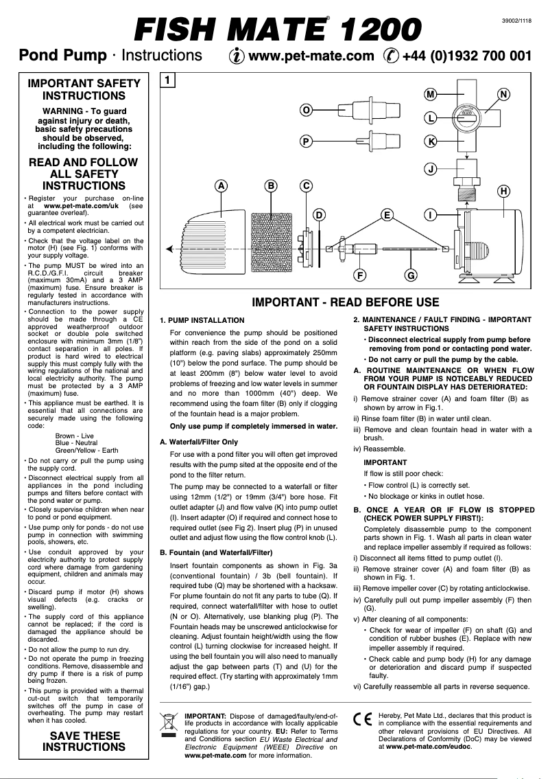 Imagen de la primera página del manual del dispositivo Fish Mate 473