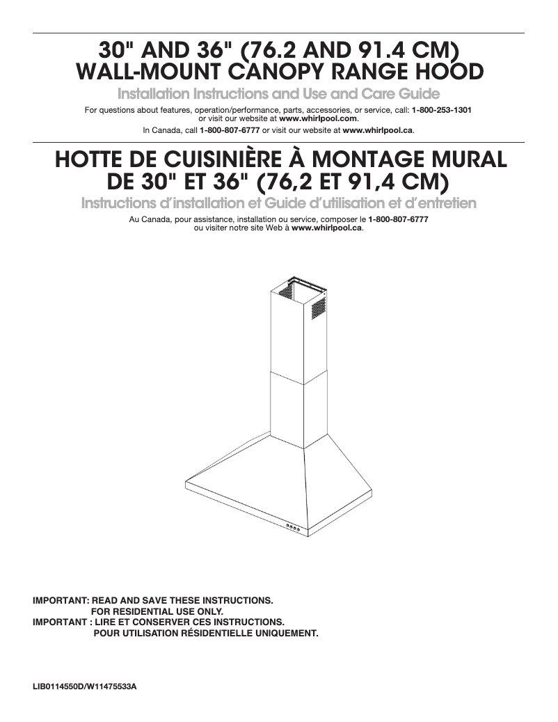 Imagen de la primera página del manual del dispositivo WVW53UC6HV