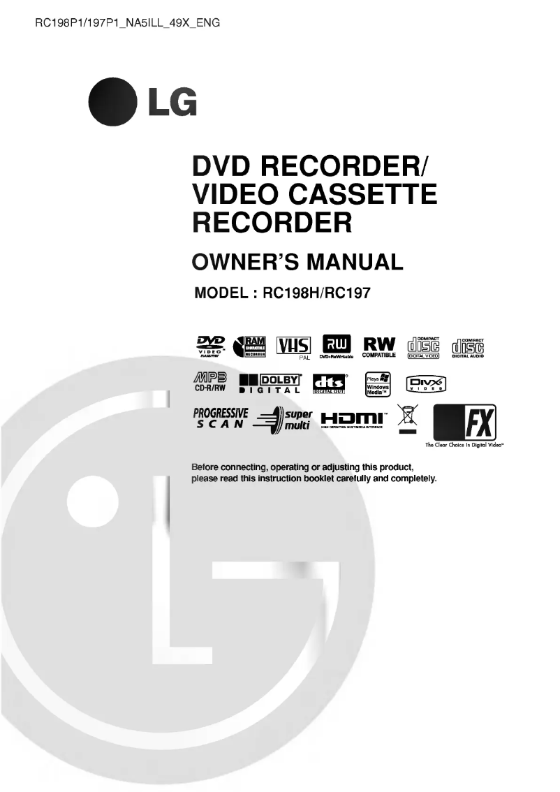 Imagen de la primera página del manual del dispositivo RC197P1