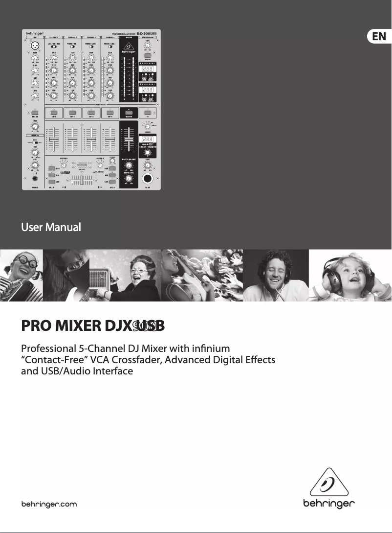 Imagen de la primera página del manual del dispositivo Pro Mixer DJX900USB