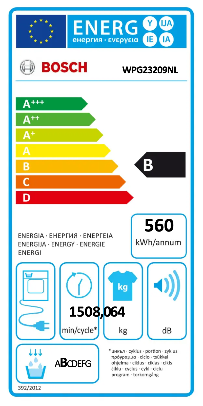 Imagen de la primera página del manual del dispositivo WPG23209NL