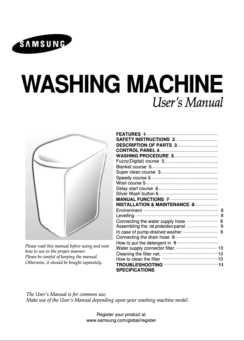 Imagen de la primera página del manual del dispositivo WA80RA