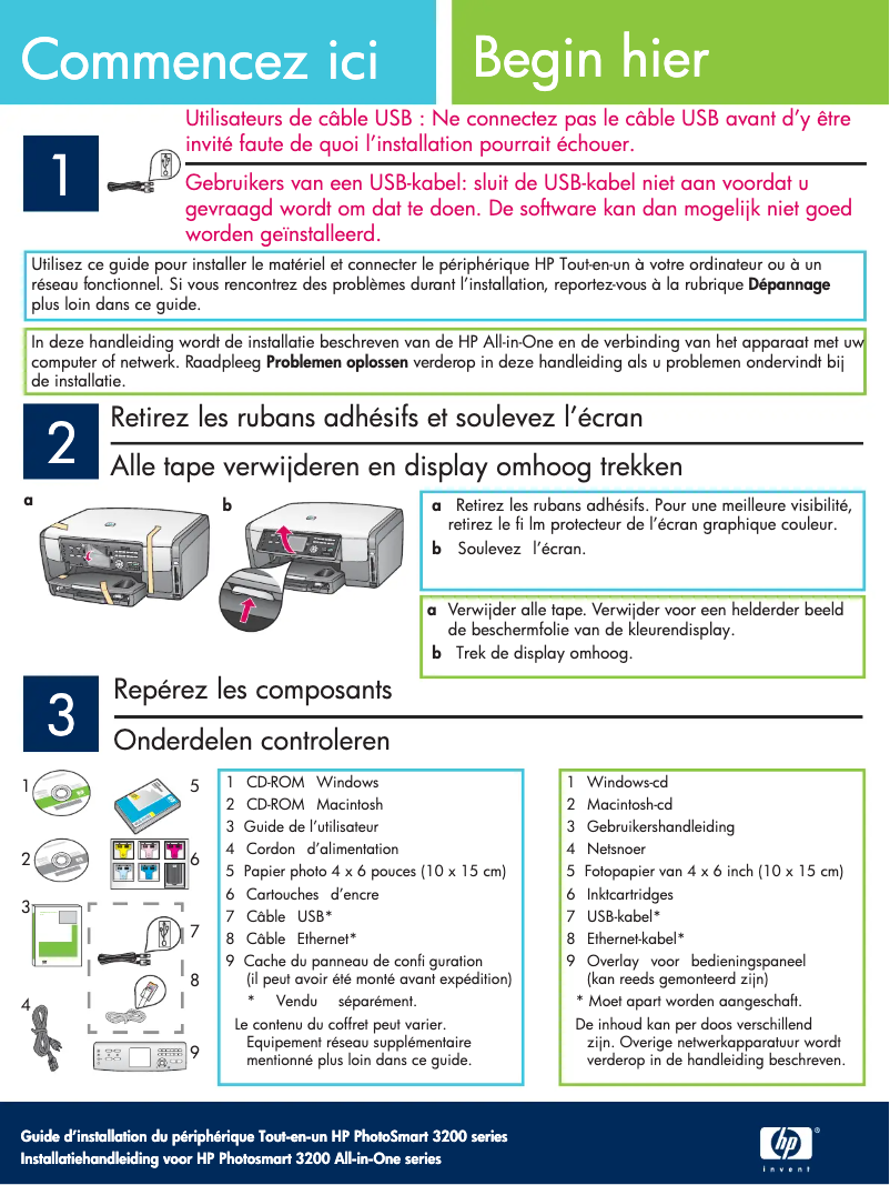 Página 1 del manual Manual de usuario HP Photosmart 3200