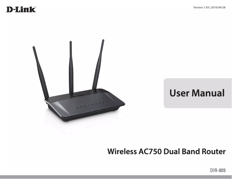 Página nº 1 - Manual de usuario D-Link DIR-809