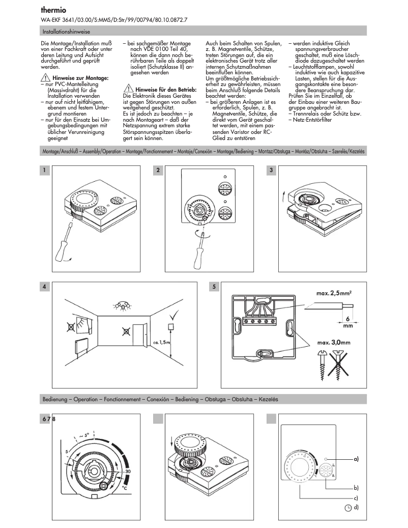 Página 1 del manual Manual de usuario Grässlin Thermio 103