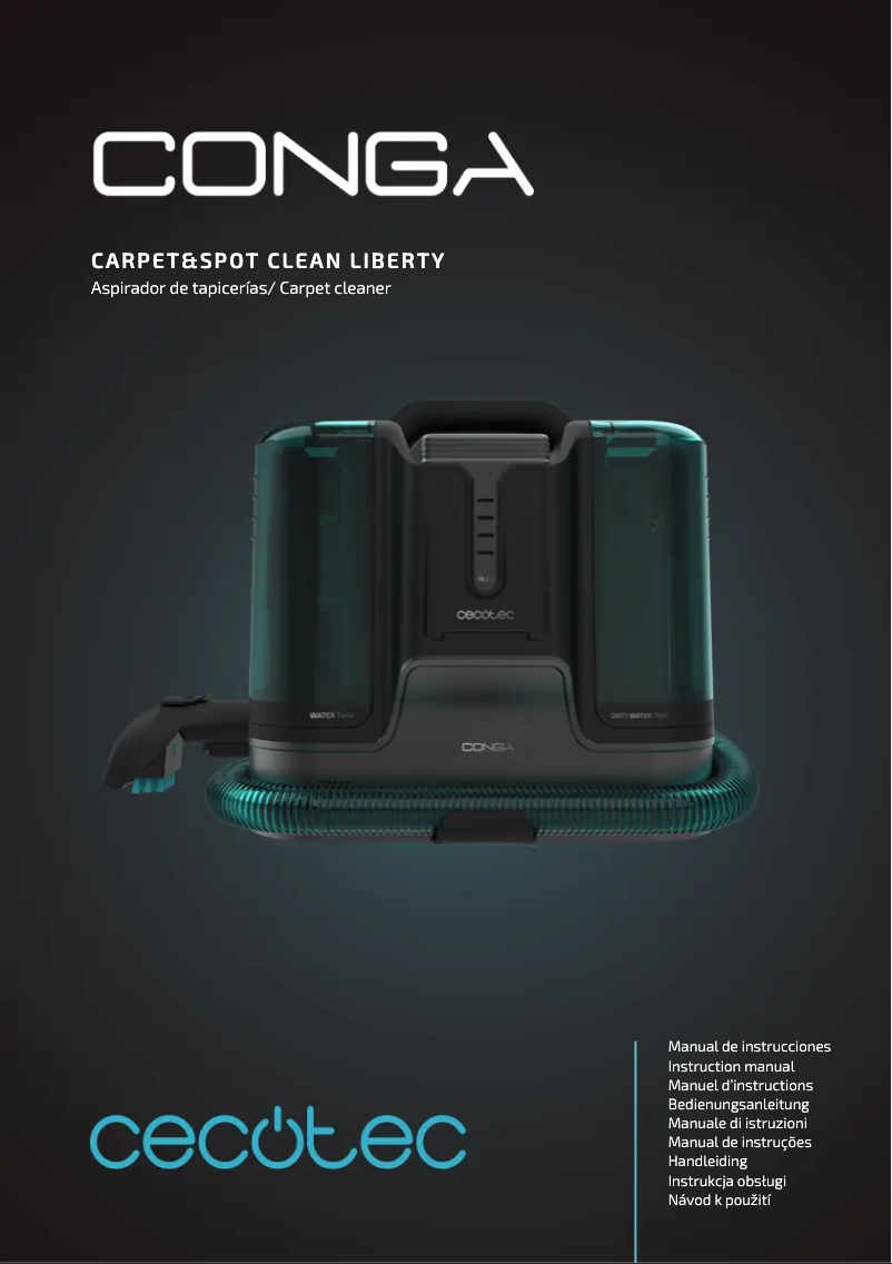 Página 1 del manual Manual de usuario Cecotec Conga Carpet&Spot Clean Liberty