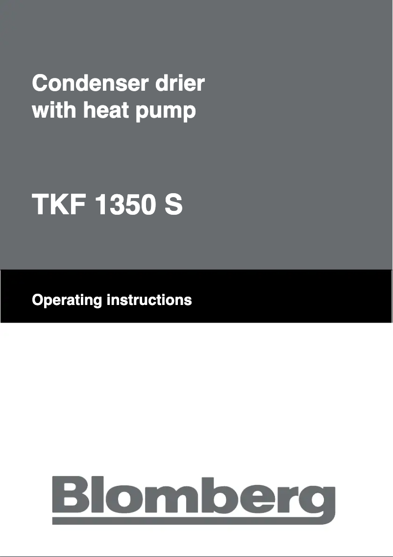 Página 1 del manual Manual de usuario Blomberg TKF 1350 S