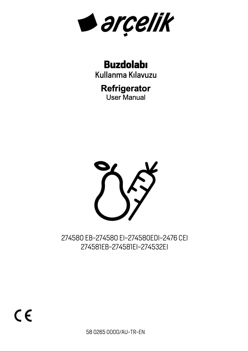 Página 1 del manual Manual de usuario Arçelik 274580 EDI