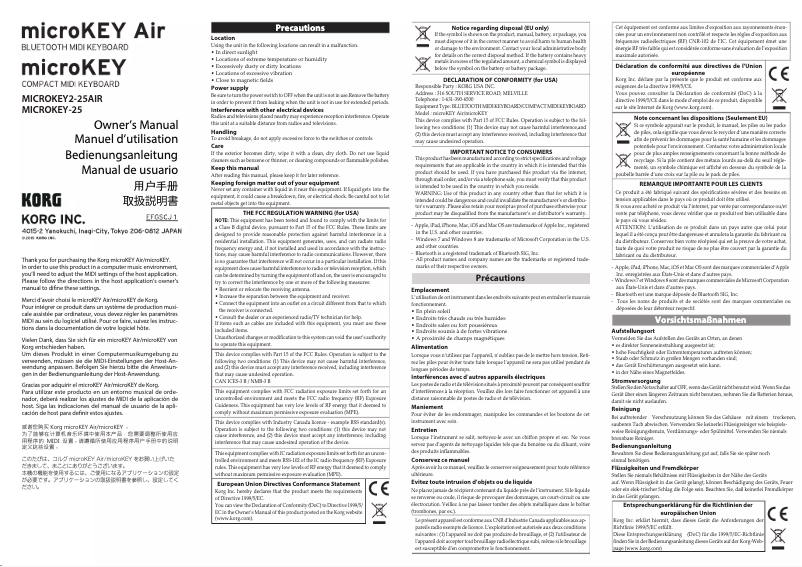 Imagen de la primera página del manual del dispositivo microKEY