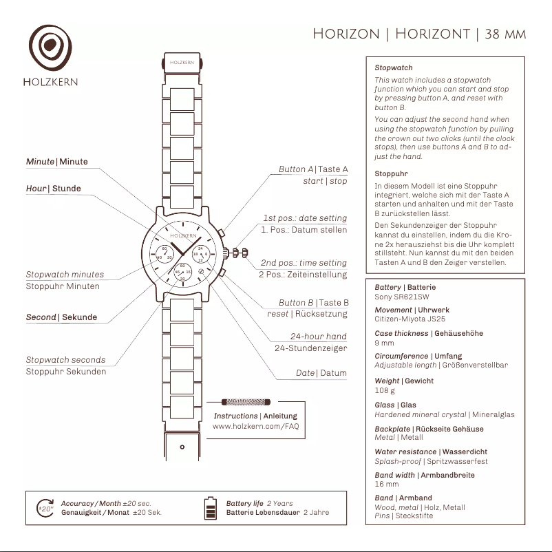 Imagen de la primera página del manual del dispositivo Sturmtief