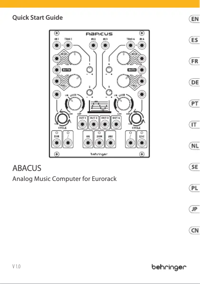 Imagen de la primera página del manual del dispositivo Abacus